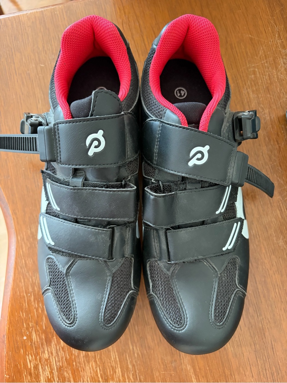 Peloton Men's Black Cycling Shoes with cleats